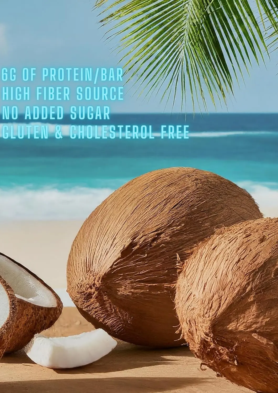 A single Laperva Coco Fit protein bar, a nutritious and keto-friendly snack with high protein and fiber, perfect for supporting energy and muscle growth while being low in sugar, gluten-free, and cholesterol-free.