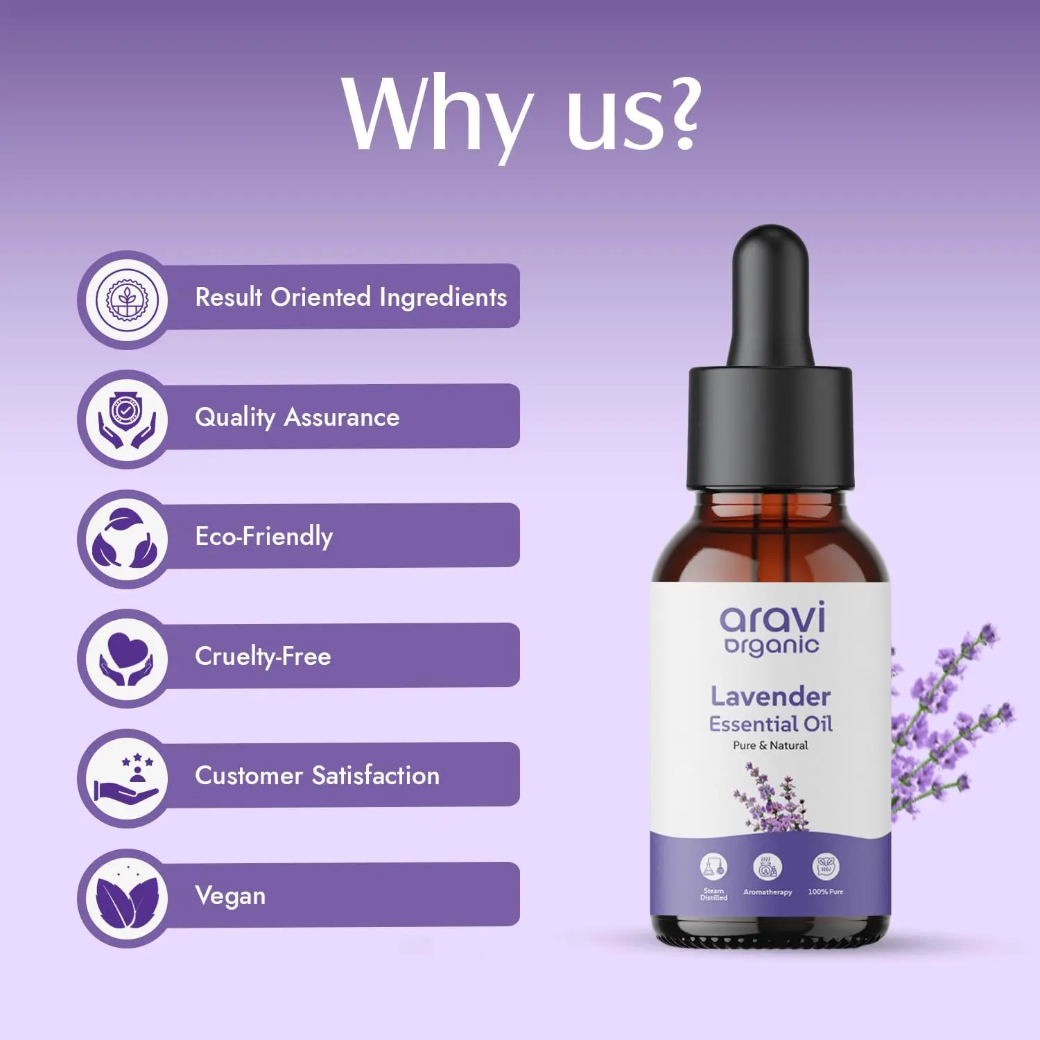 Amber glass bottles of pure lavender and peppermint essential oils for aromatherapy, skin, and hair care, promoting relaxation and a restful sleep.