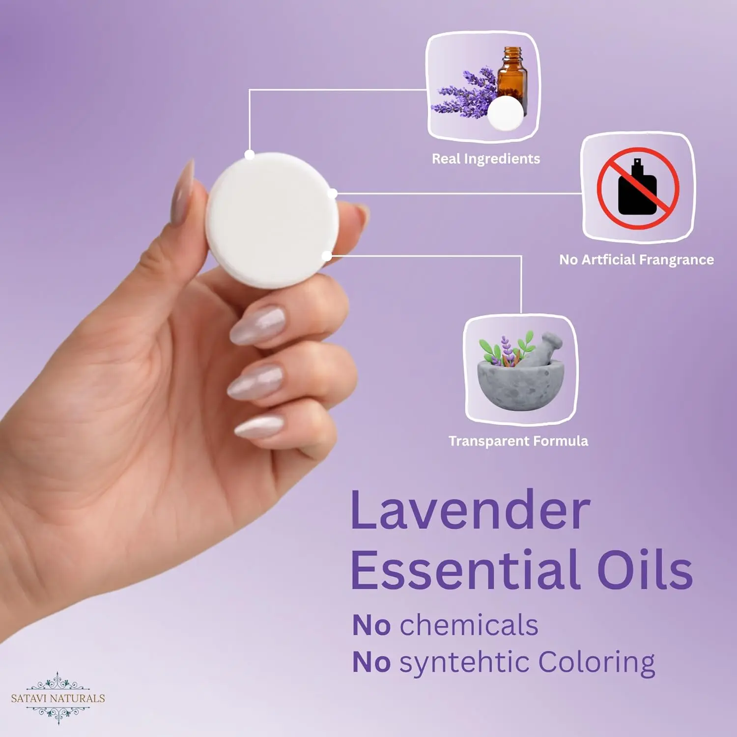 A pack of lavender shower steamers releases a calming aromatherapy scent, perfect for relaxation and stress relief.
