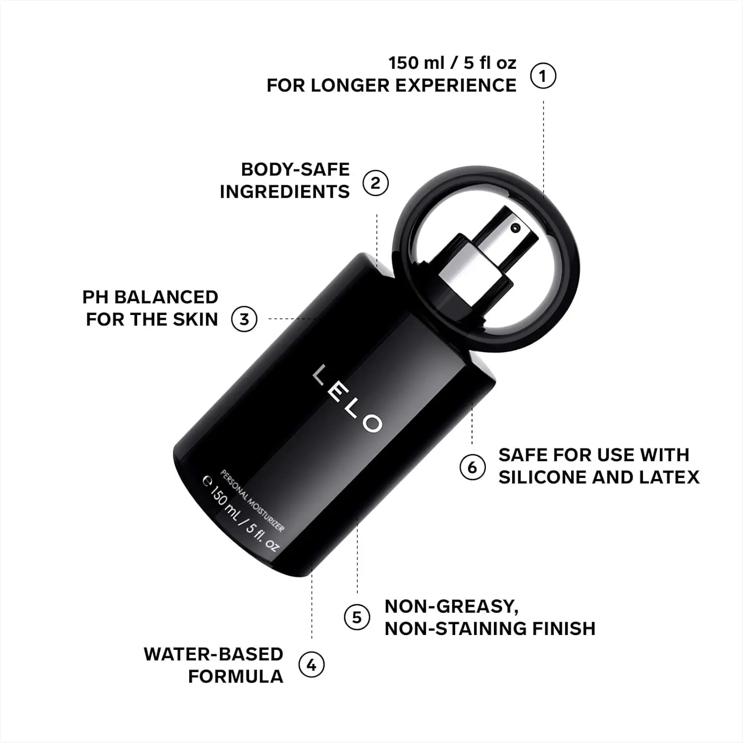 LELO personal moisturizer is a water based lubricant enriched with aloe vera for couples and solo play, providing a non-staining and gentle feel.