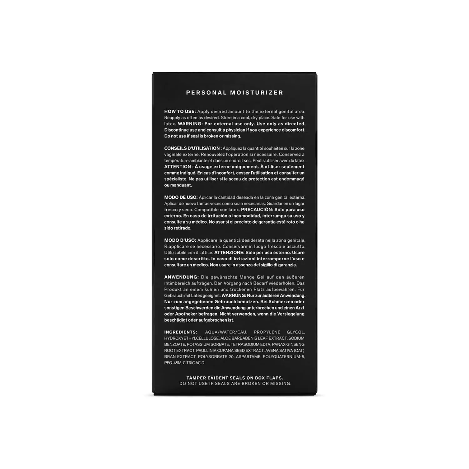 LELO personal moisturizer is a water based lubricant enriched with aloe vera for couples and solo play, providing a non-staining and gentle feel.