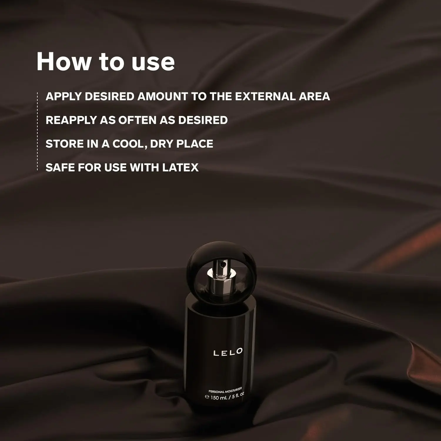 LELO personal moisturizer is a water based lubricant enriched with aloe vera for couples and solo play, providing a non-staining and gentle feel.