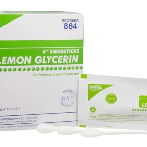 These lemon glycerin swabsticks are pre-moistened and ideal for post-operative oral care, providing refreshment and relief for dry mouths.
