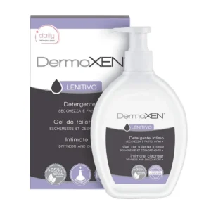 Dermoxen Lenitivo intimate wash provides gentle cleansing and relief from dryness and discomfort.
