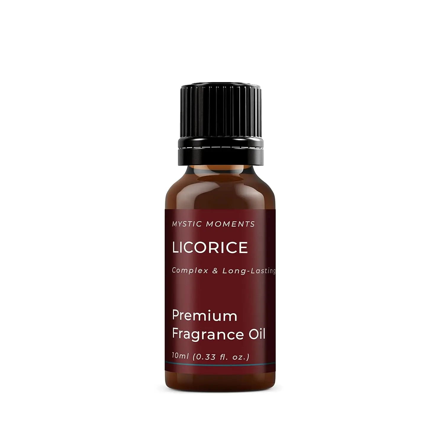 10ml bottle of licorice fragrance oil, suitable for candles, soaps, and skincare, created using advanced extraction methods for a rich, long-lasting scent.