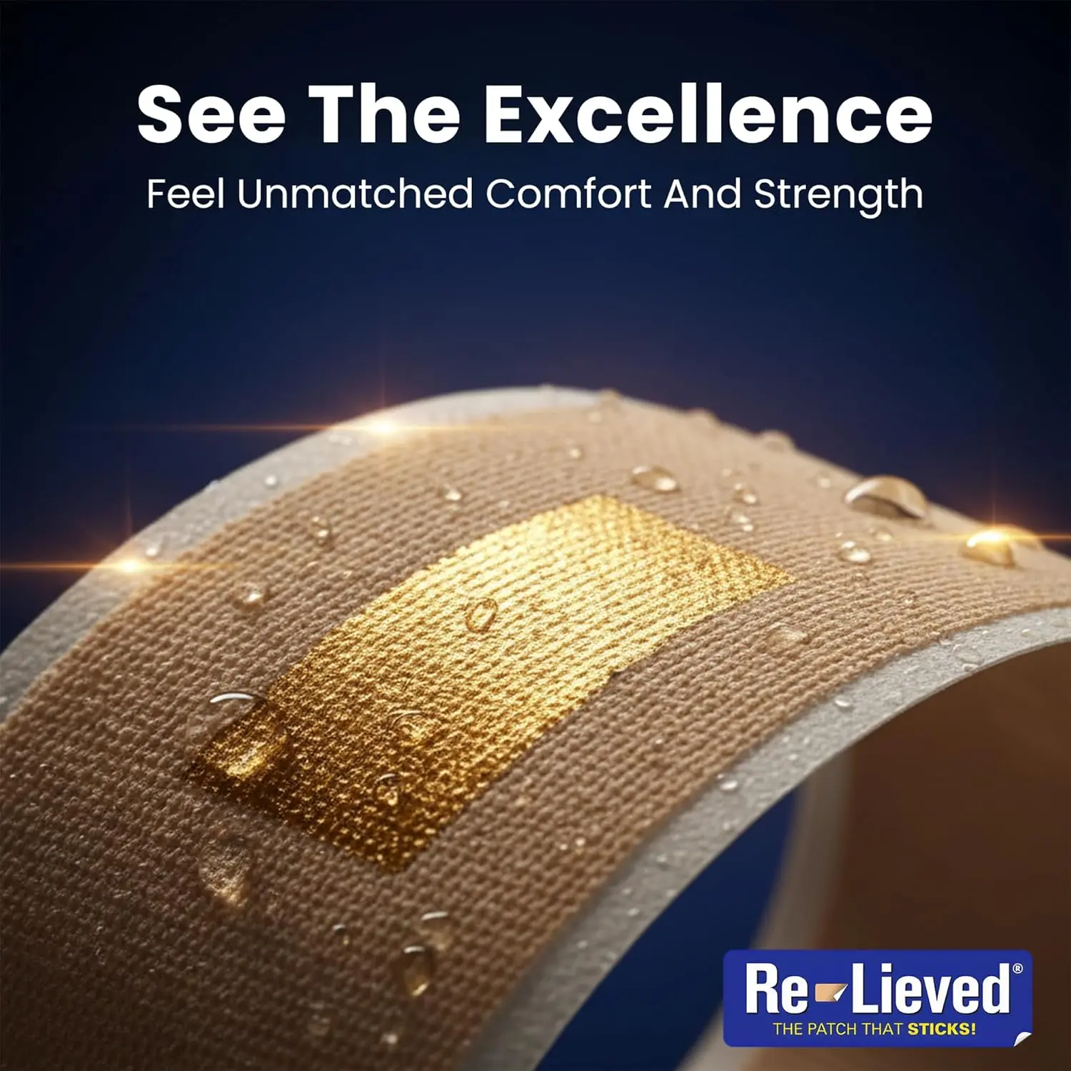 Re-lieved maximum strength 4% lidocaine kinesiology tape provides fast-acting and long-lasting relief from muscle, joint, and nerve pain for up to 12 hours.