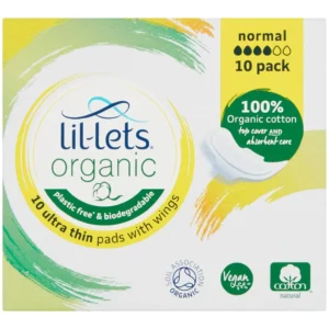 Lil-Lets organic cotton pads provide pure protection and superior comfort during your period, made with a 100% cotton top cover and absorbent core.