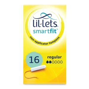 Lil-Lets Smart Fit regular non-applicator tampons offer all-around expansion for amazing comfort and leak protection, made with a 100% plant-based absorbent core for light to medium flow days.