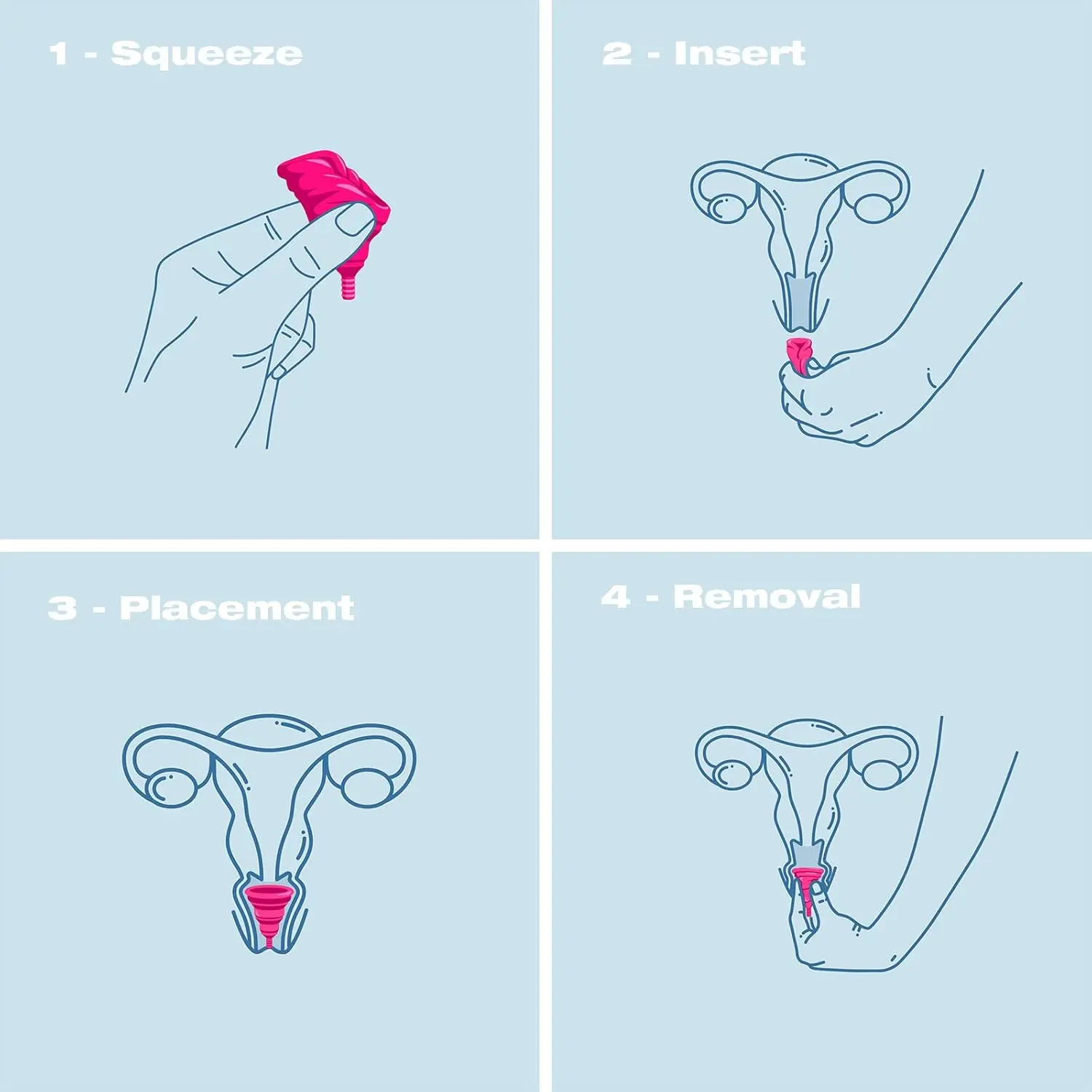 Collapsible and reusable Lily Cup Compact Size B offers up to 12 hours of comfortable period protection for women who have given birth vaginally.