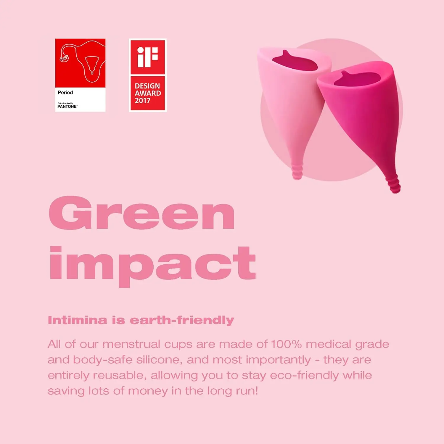 Collapsible and reusable Lily Cup Compact Size B offers up to 12 hours of comfortable period protection for women who have given birth vaginally.