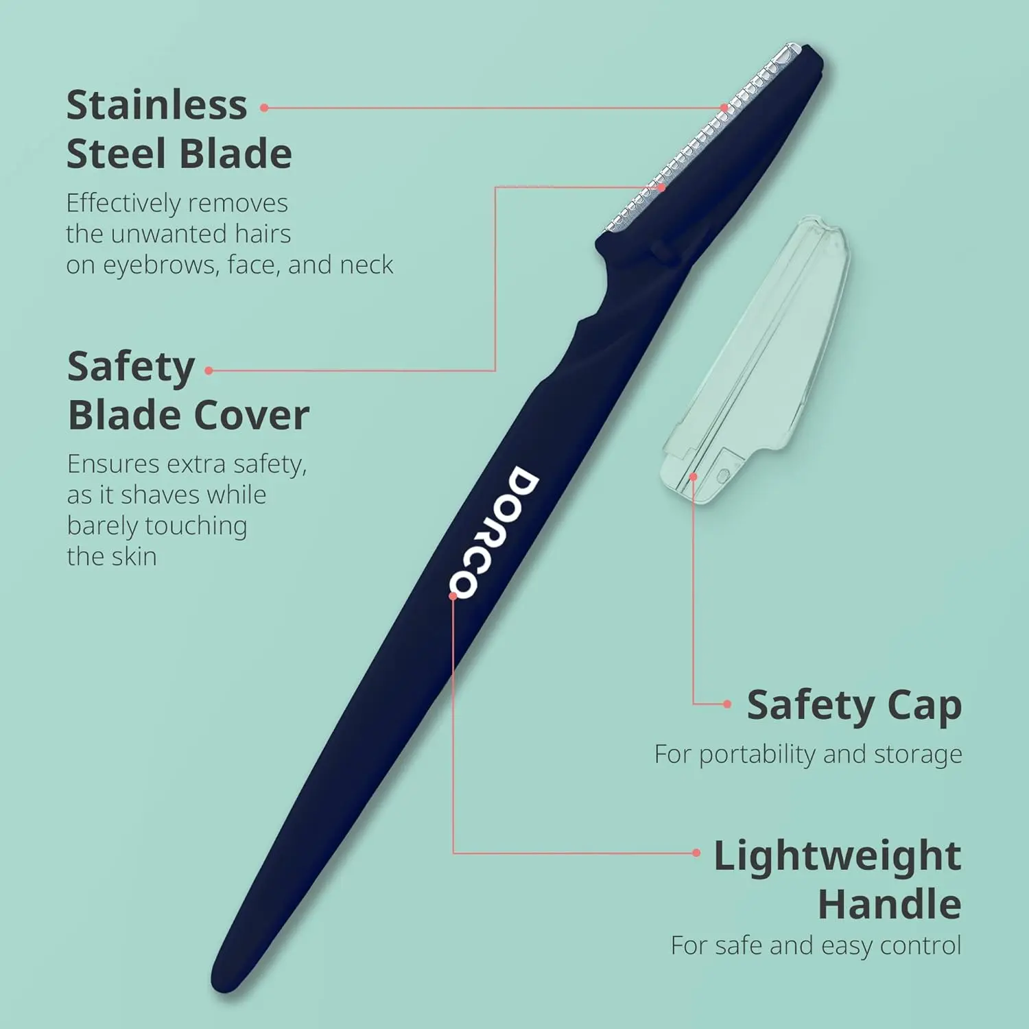 The Line-Up Razor is a dermaplaning tool for men that gently removes unwanted facial hair and dead skin, providing a smooth, refined look.