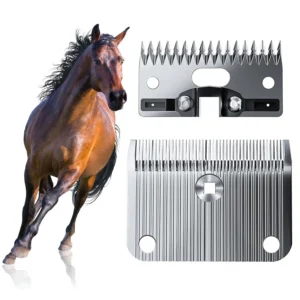 A medium A2/AC replacement blade compatible with Lister Star, Legend, Liberty, and Fusion animal clippers, made of stainless steel with a 3/32 inch cut length for horses, alpacas, cattle, and other livestock.