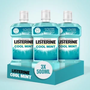 Listerine Cool Mint mouthwash provides 24-hour protection against plaque and bad breath, leaving your mouth feeling fresh and clean.