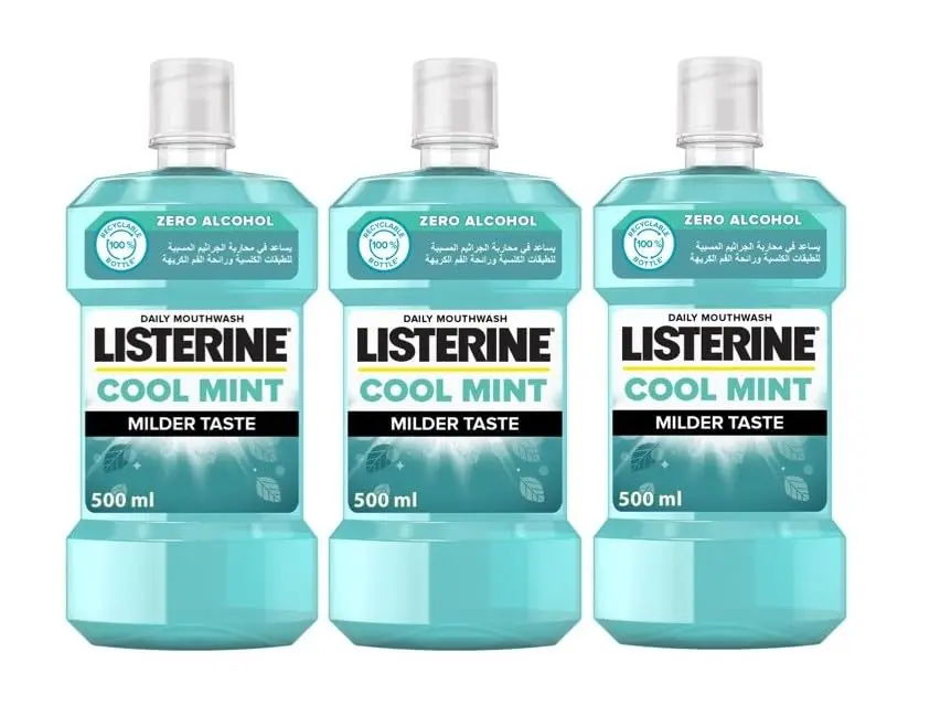 Listerine Fresh Burst mouthwash helps prevent plaque, fight bacteria, reduce gum disease risk, and freshens breath.