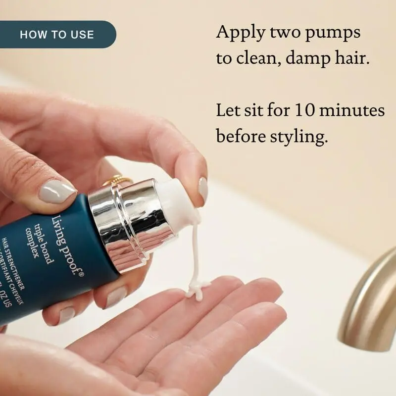 The Living Proof Strong Hair Essentials Kit features travel-sized shampoo, conditioner, Triple Bond Complex and dry shampoo to repair, strengthen, and protect hair, leaving it soft, shiny, and manageable while removing dirt and buildup.