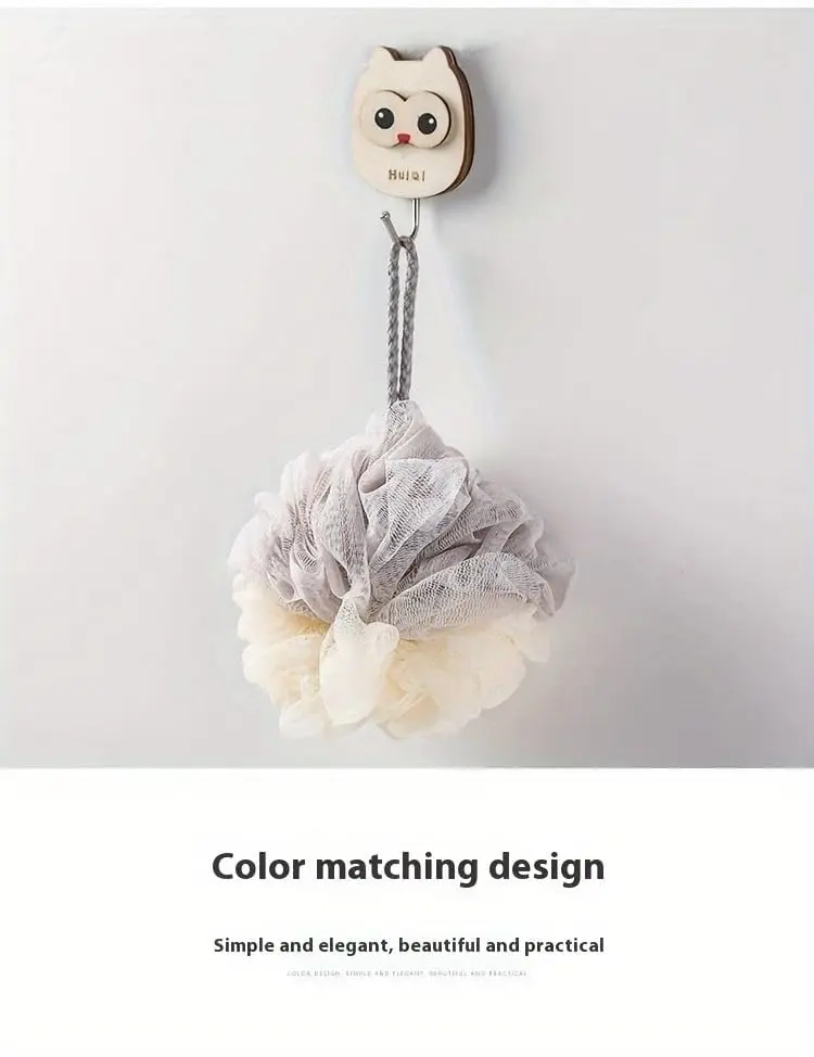 This image displays a four-pack of colorful luffa sponges, perfect for exfoliating in the shower or bath.