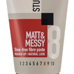 L'Oreal Studio Line Matt Messy Hair Paste provides a roughed-up, natural look with a non-greasy matte finish for damp or dry hair.