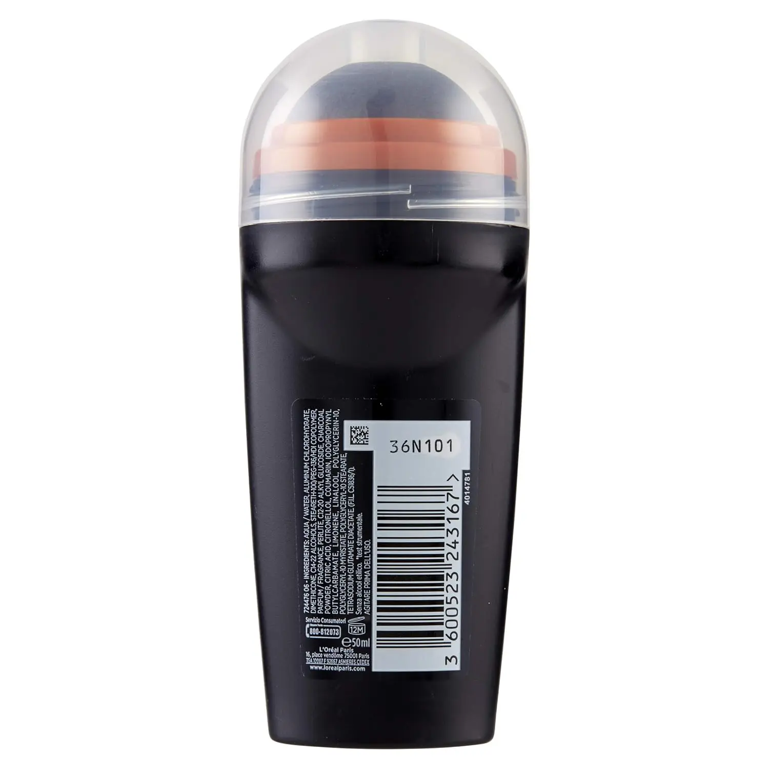 L'Oreal Men Expert Carbon Protect roll-on deodorant provides effective odour, moisture, and bacteria protection with an intense fresh scent, no ethyl alcohol, and helps prevent yellow marks.