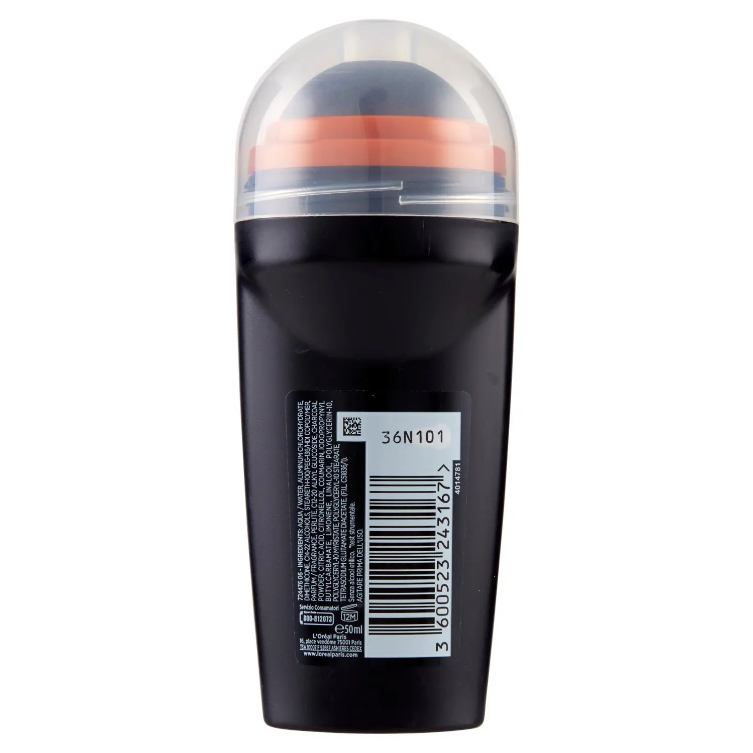 L'Oreal Men Expert Carbon Protect roll-on deodorant provides effective odour, moisture, and bacteria protection with an intense fresh scent, no ethyl alcohol, and helps prevent yellow marks.