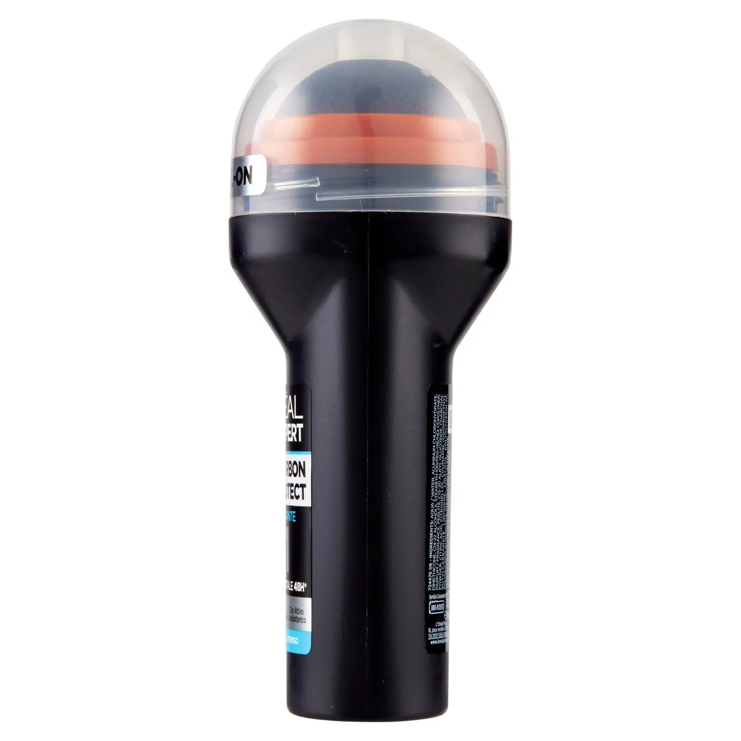 L'Oreal Men Expert Carbon Protect roll-on deodorant provides effective odour, moisture, and bacteria protection with an intense fresh scent, no ethyl alcohol, and helps prevent yellow marks.