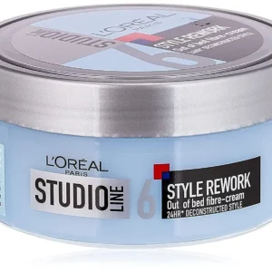 L'Oreal Paris Studio Line Out Of Bed provides a tousled, textured hairstyle when applied to damp or dry hair and styled with fingertips.