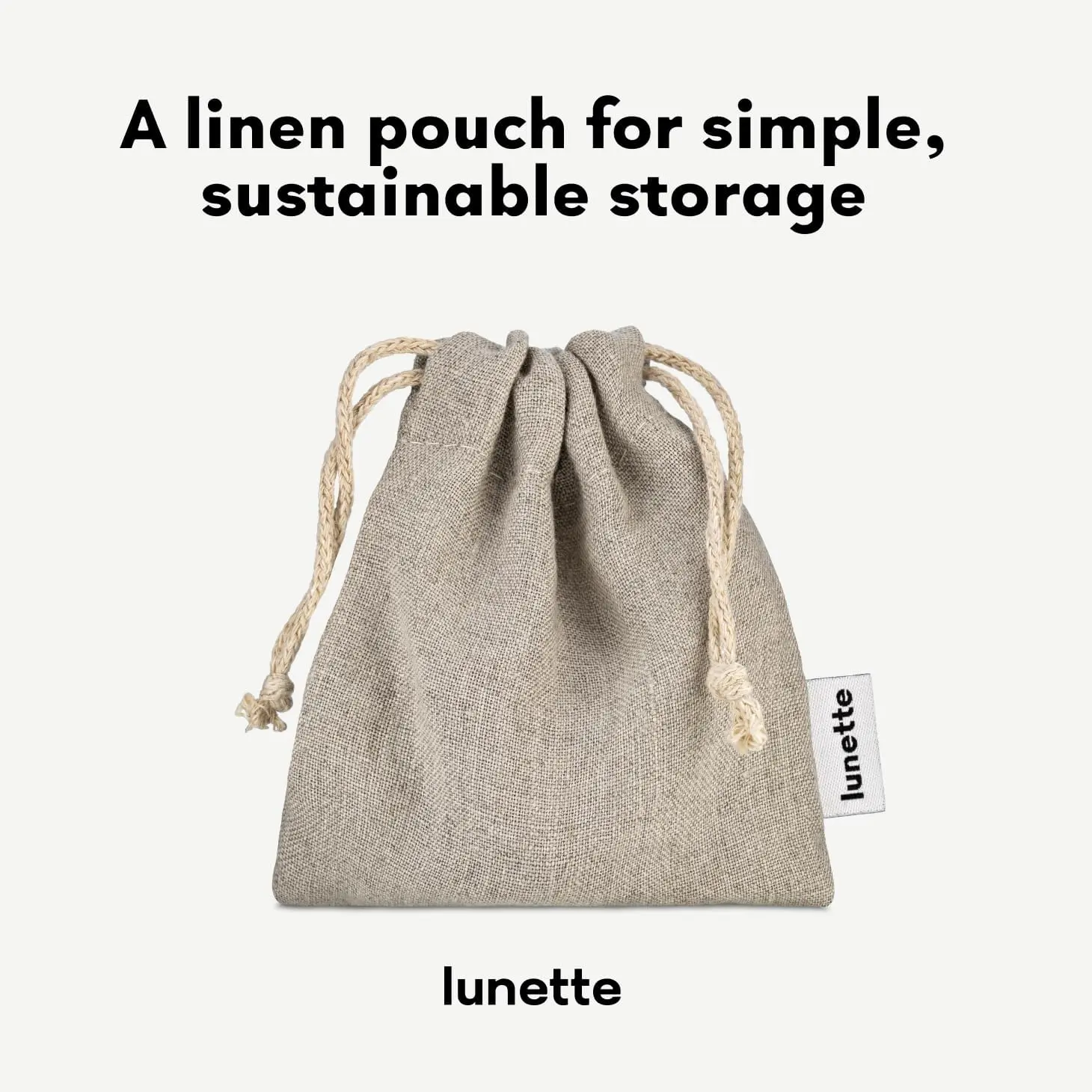 Clear Lunette Model 1 menstrual cup for light to moderate flow, a reusable and eco-friendly alternative to tampons and pads.