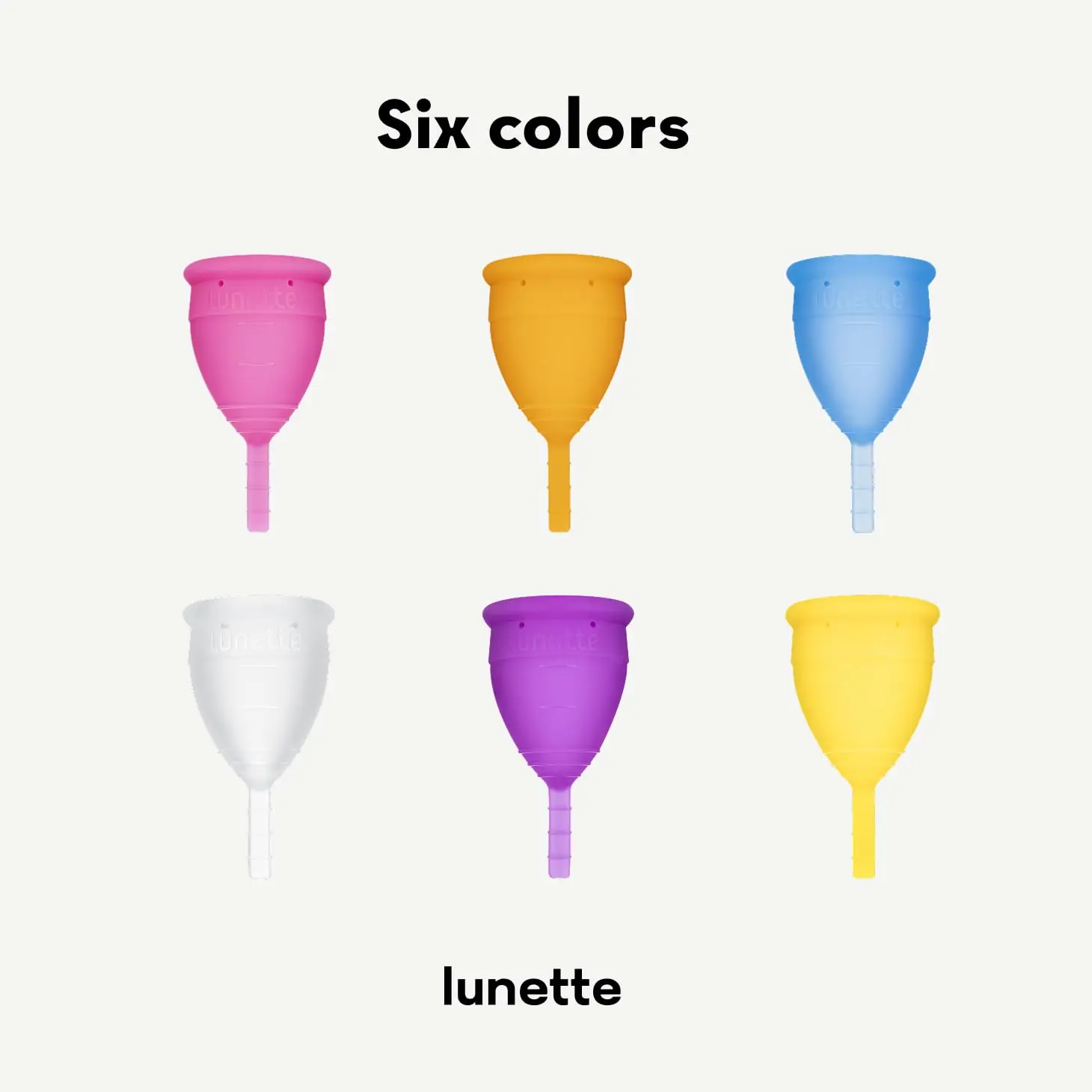 Clear Lunette Model 1 menstrual cup for light to moderate flow, a reusable and eco-friendly alternative to tampons and pads.