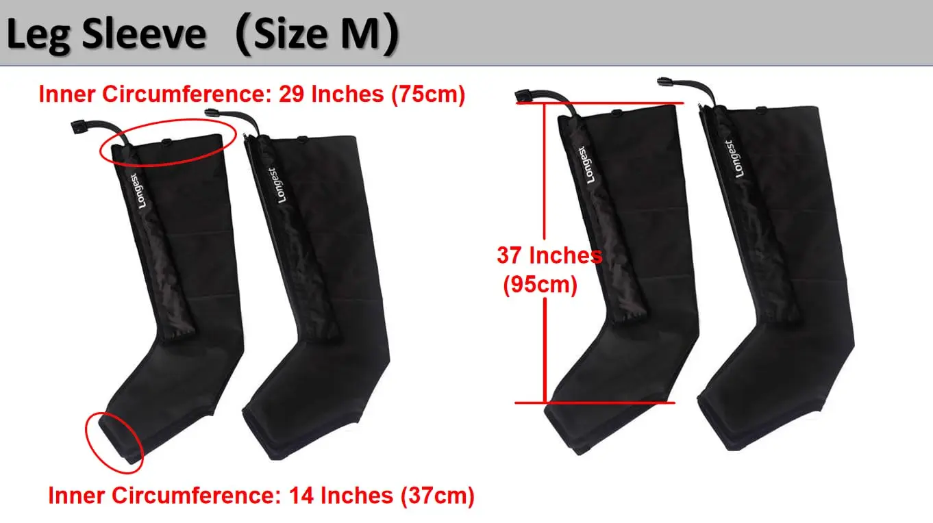 This lymphedema leg compression recovery system provides air compression to reduce swelling and pain while improving circulation.