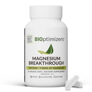 BiOptimizers Magnesium Breakthrough Version 4 supports restful sleep and healthy brain function with its blend of magnesium compounds in easy-to-swallow capsules.