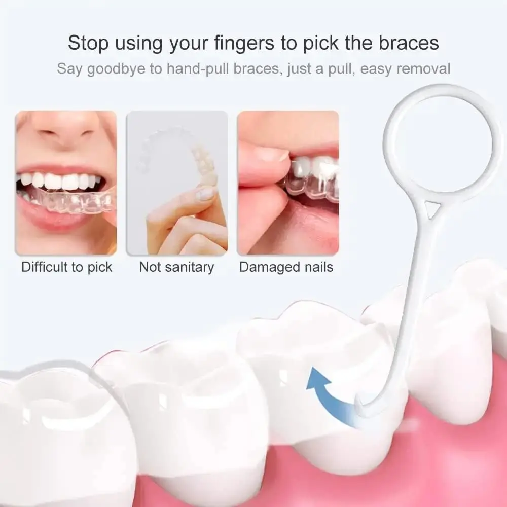 Blue MAKINGTEC solid retainer case with a hinged lid for storing and cleaning orthodontic dental retainers.