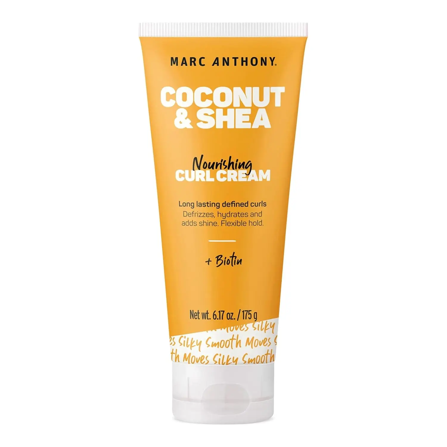 A 175 ml jar of Marc Anthony Coconut Curl Cream with shea butter, formulated without parabens, sulphates or phthalates.