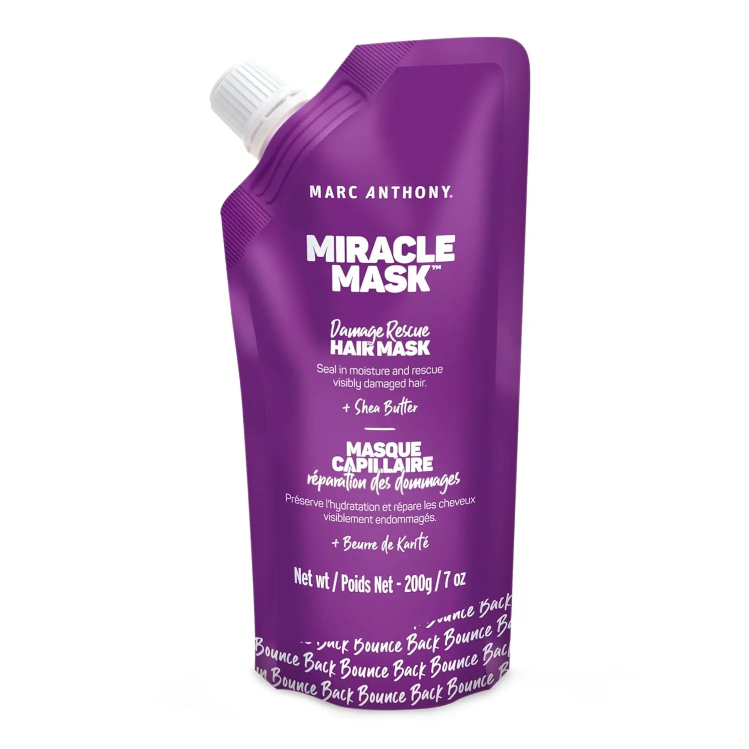Marc Anthony Instant Miracle Damage Rescue hair mask is paraben, sulphate, and phthalate free, and helps repair damaged hair.