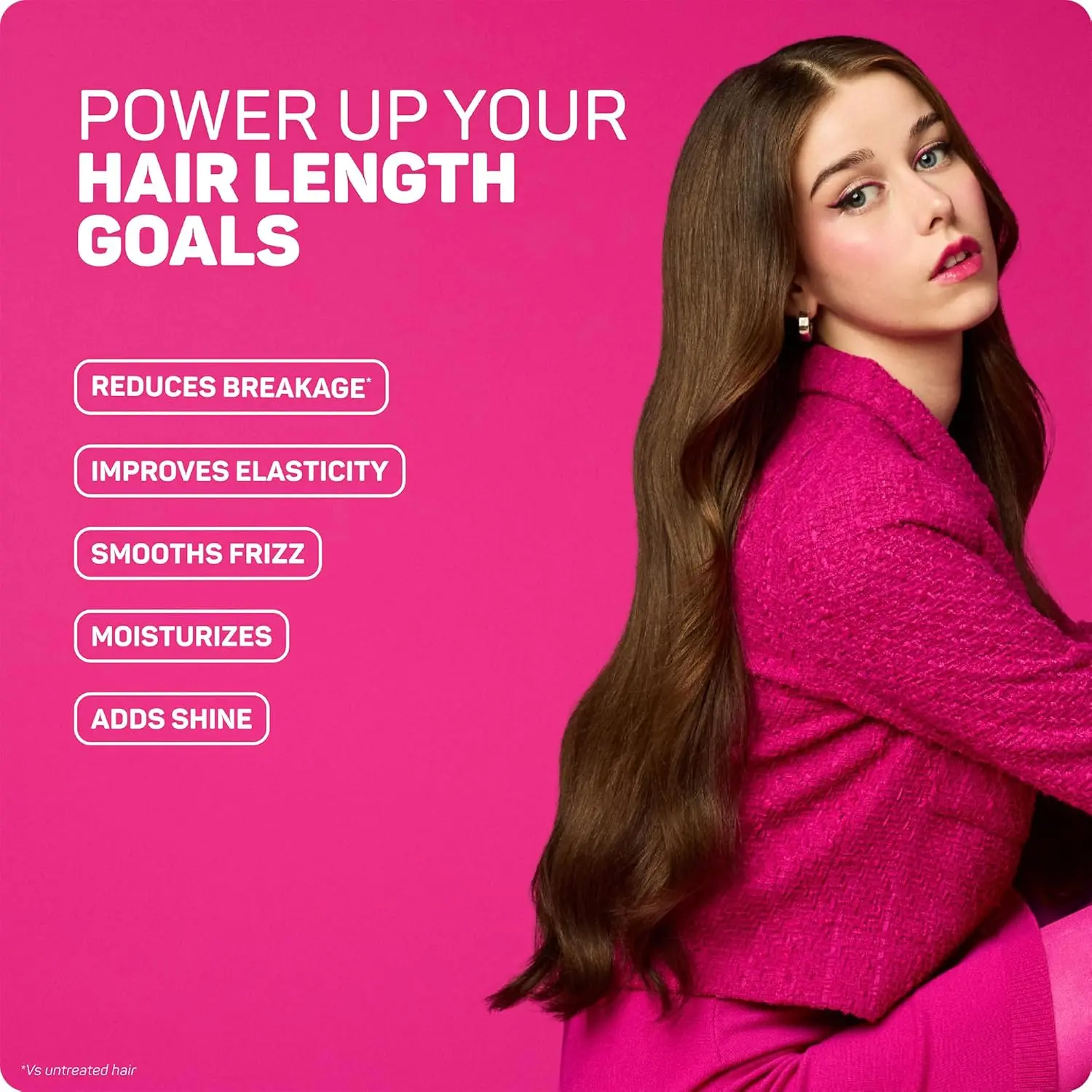 Marc Anthony Grow Long hair mask infused with caffeine, ginseng, and keratin to restore dry and damaged hair, promote hair strength, and prevent breakage.