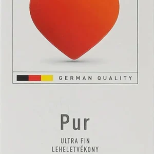 A pack of Masculan Pure condoms, offering a natural skin-like feel and lubrication for enhanced sensitivity.