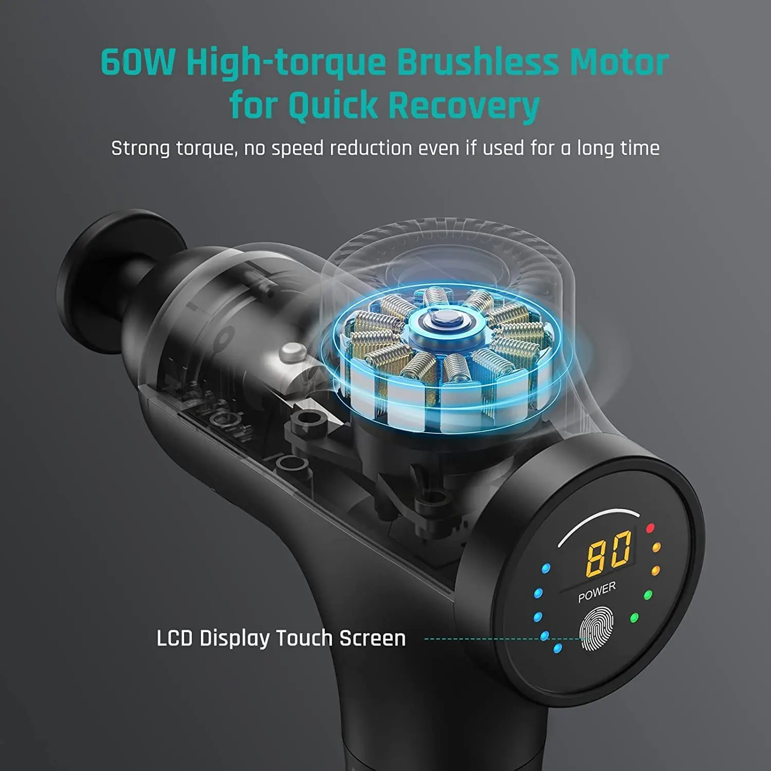 The Mebak 3 massage gun offers deep tissue percussion massage for athletes and anyone seeking muscle pain relief in their back, shoulders, legs, and body.