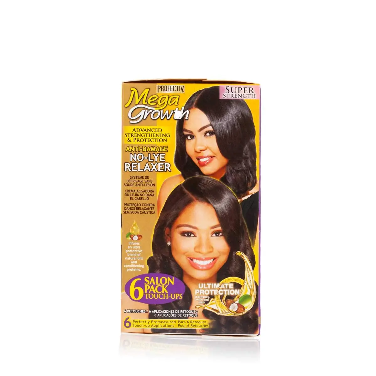 Profectiv Mega Growth Relaxer Super Strength Value Pack, a hair straightening treatment manufactured in the United States.