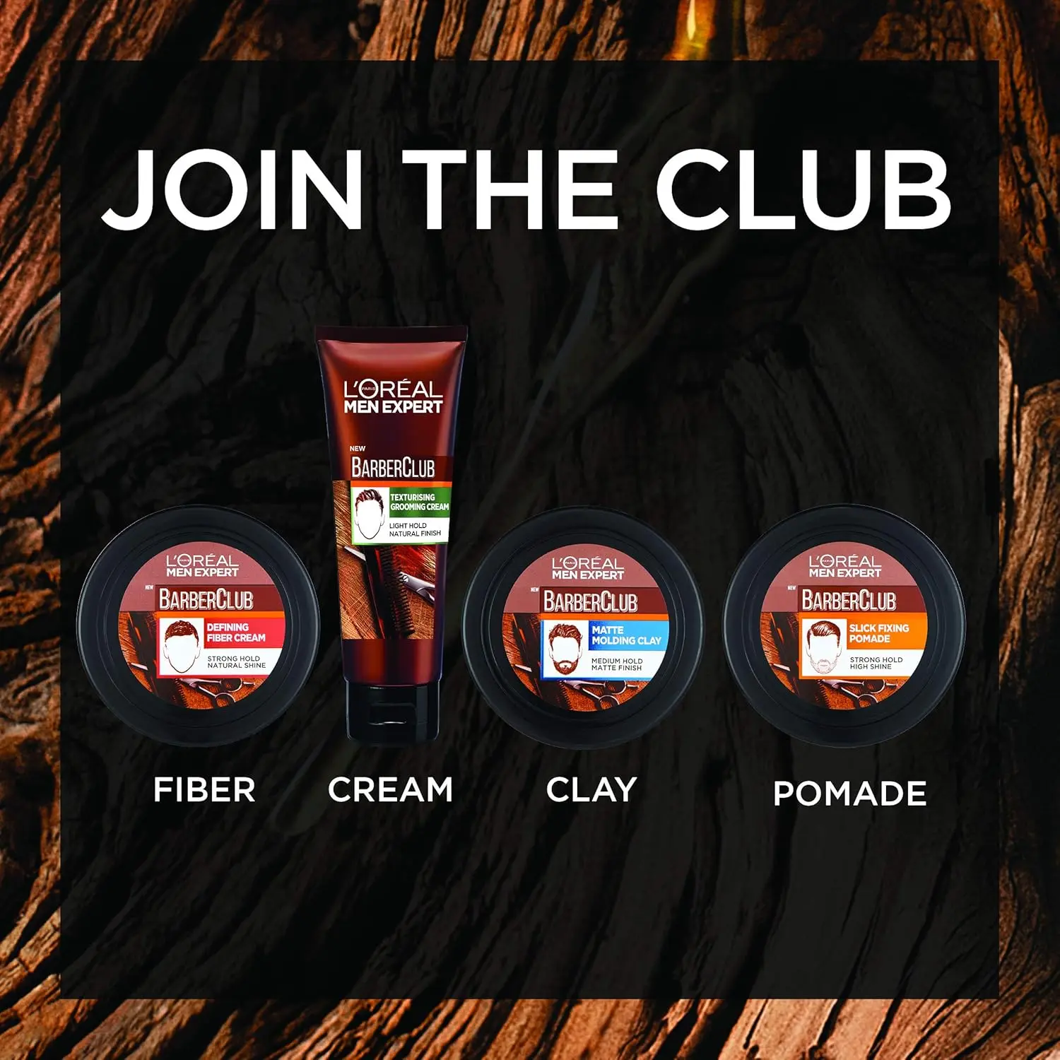 L'Oreal Men Expert Barber Club matt clay for hair styling provides a medium hold with a matte finish, perfect for achieving a groomed, workable style on short to long hair.