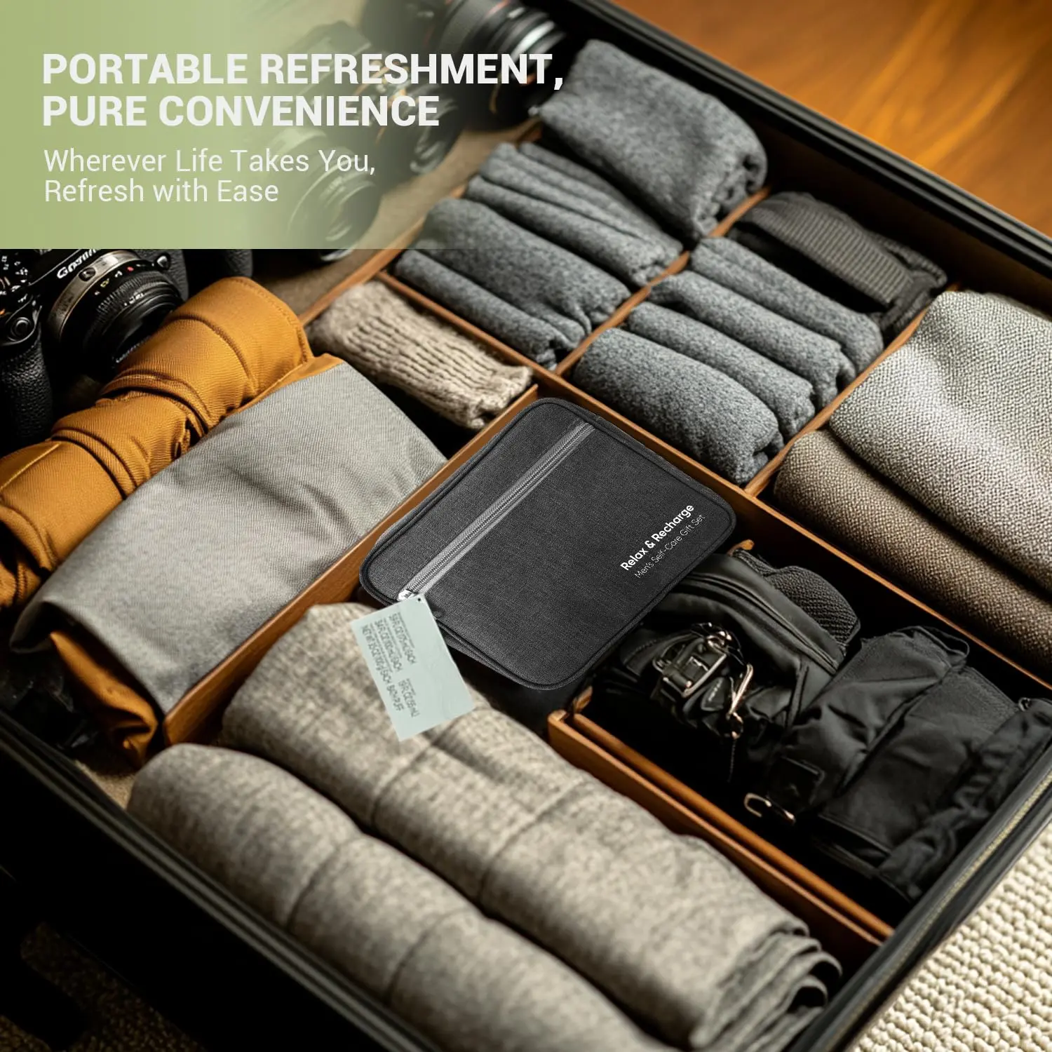 This ten-piece cedarwood bath set for men includes shampoo, body wash, face wash, lotion, and more for a complete self-care experience.