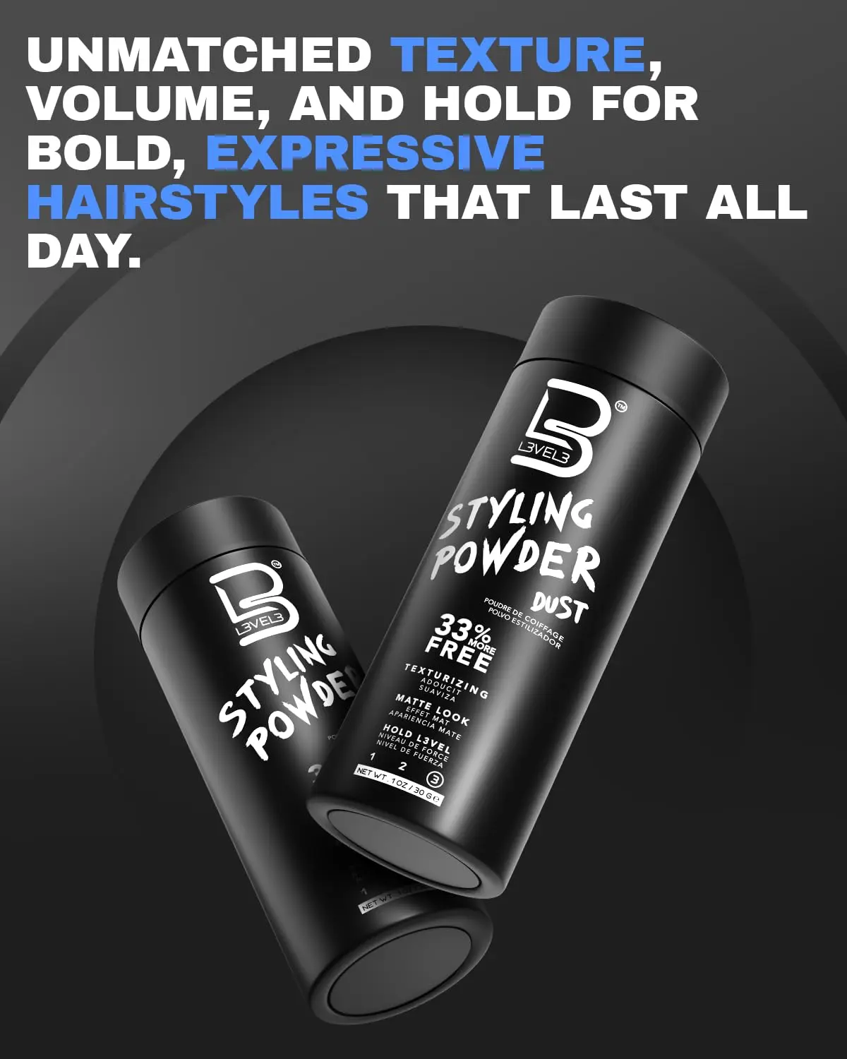 This mens hair powder provides a natural look, volume, and texture with a clean matte finish and no oily residue.