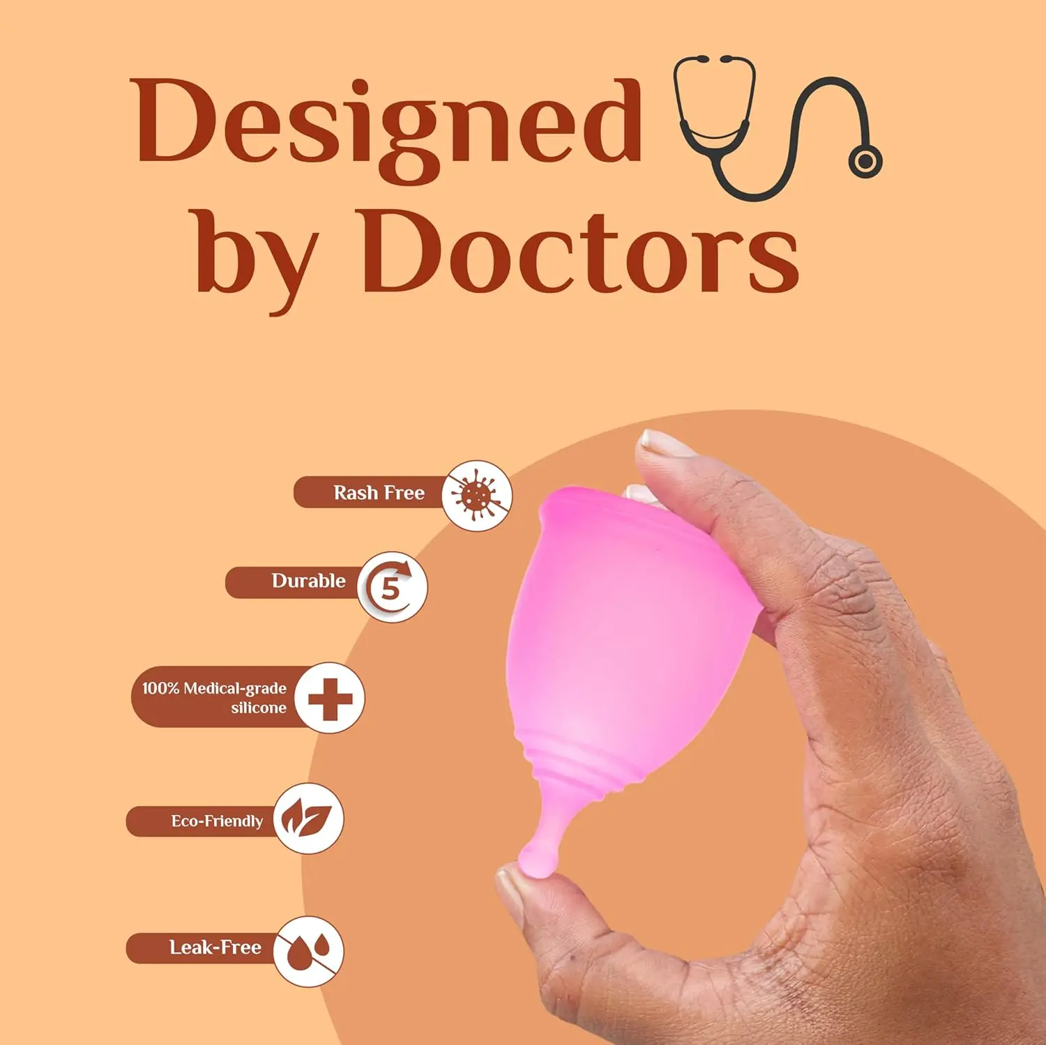 This image shows a green menstrual cup sterilizer case with a large reusable menstrual cup, perfect for portable cleaning and microwave steaming.