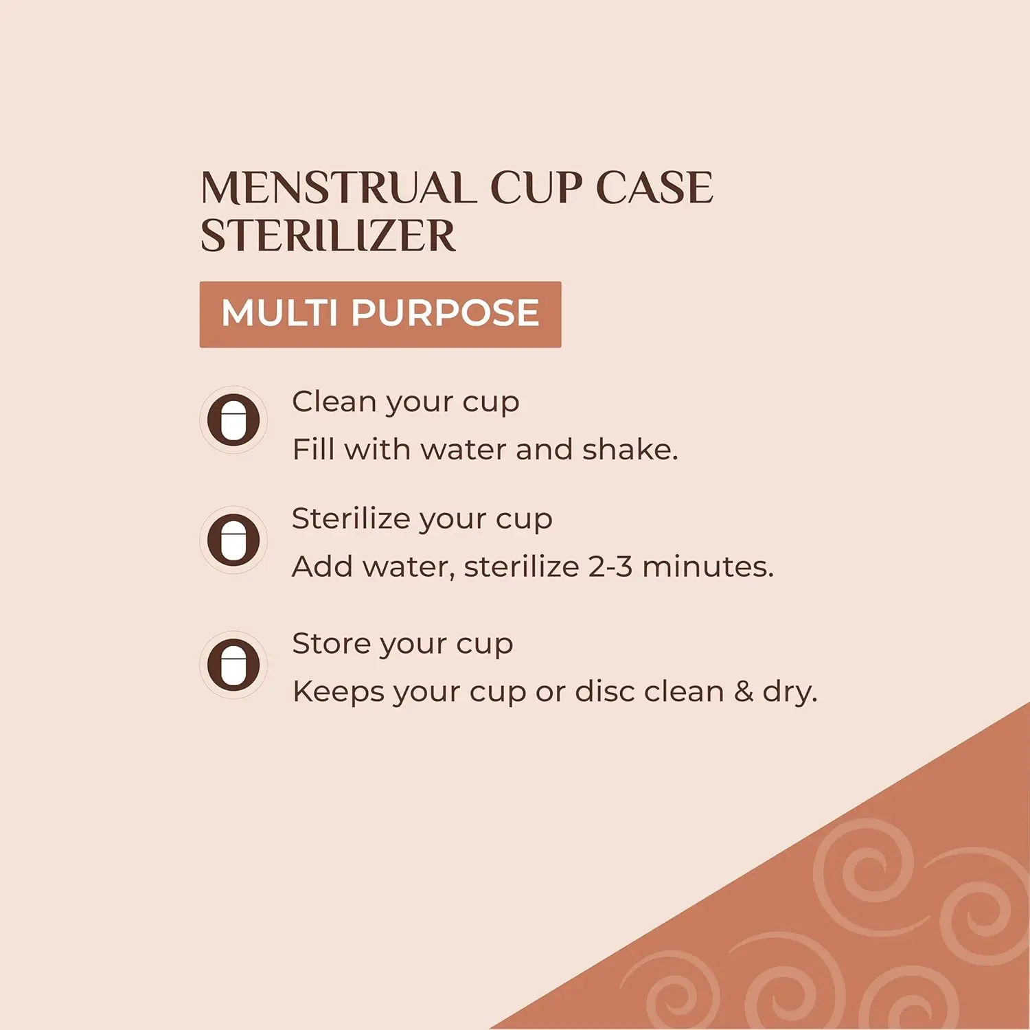 This image shows a green menstrual cup sterilizer case with a large reusable menstrual cup, perfect for portable cleaning and microwave steaming.