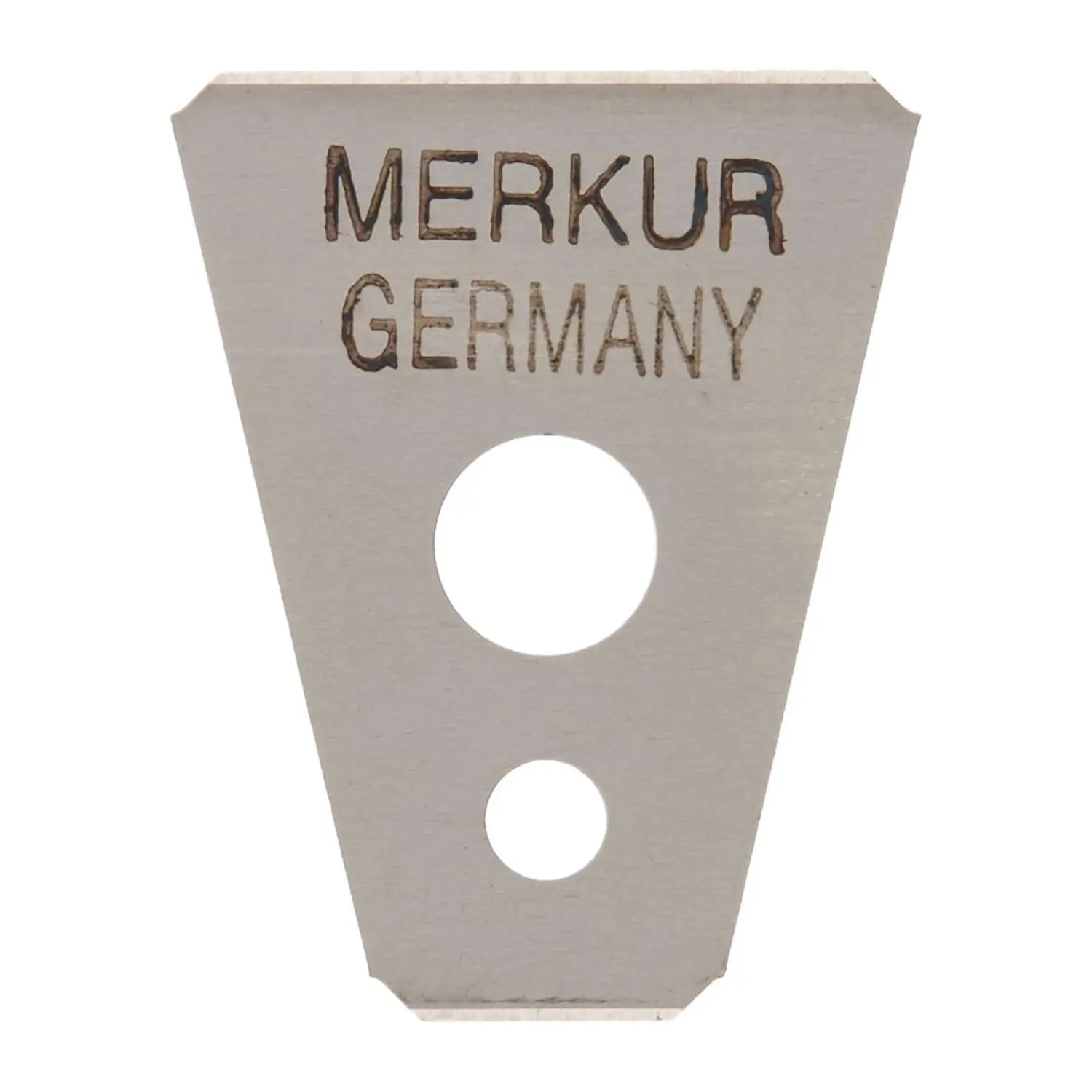 Pack of Merkur MK-908A detailing razor blades, made in Solingen Germany, designed for safe and precise shaving of eyebrows, moustache, and other detail areas.
