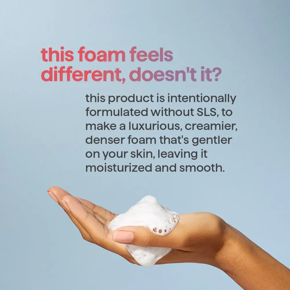 Method Dream Foam body wash with vetiver and amber scent gently cleanses and hydrates skin for up to 12 hours.