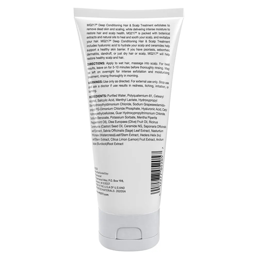 MG217 psoriasis scalp treatment with salicylic acid, hyaluronic acid, and natural oils to soothe, exfoliate, and moisturize for improved skin and hair health.