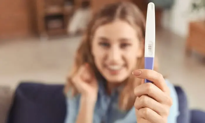 This image shows a two pack of midstream pregnancy tests that are individually wrapped for convenient and accurate results.