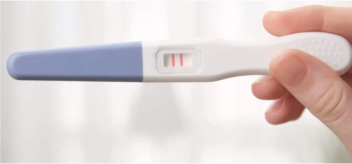 This image shows a two pack of midstream pregnancy tests that are individually wrapped for convenient and accurate results.