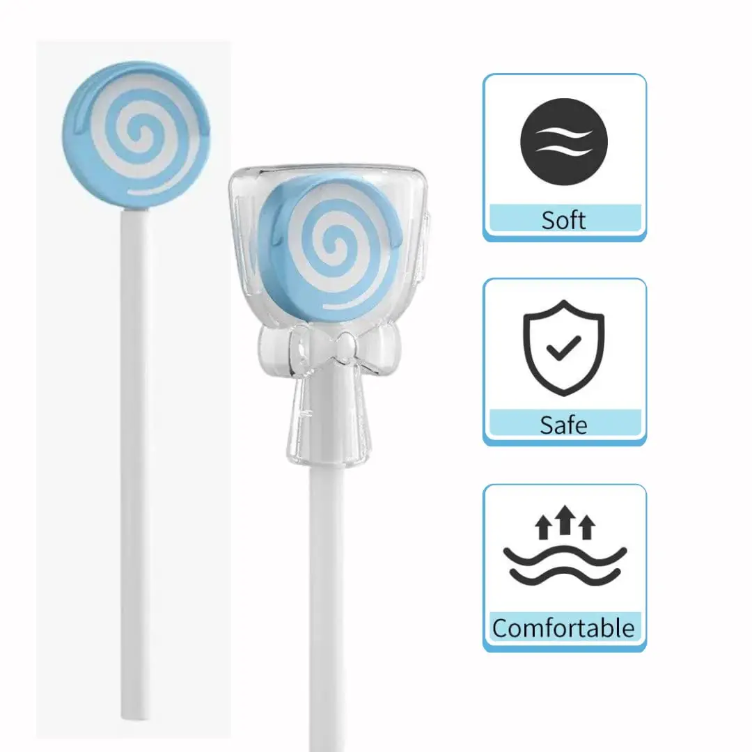 Colorful Mighty Raju tongue cleaners in a pack of five, designed to train children with healthy oral habits and completely safe for baby's dental hygiene.