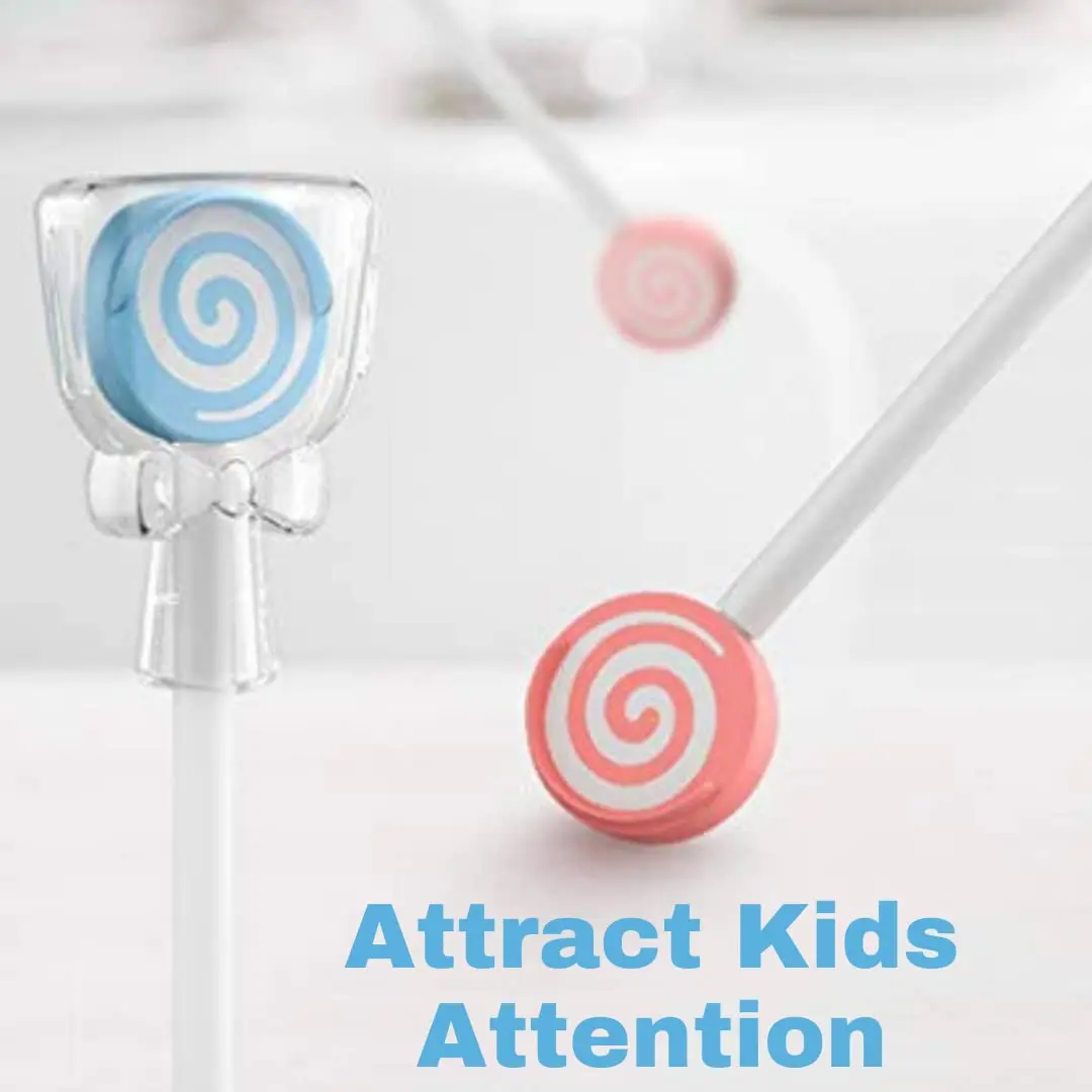 Colorful Mighty Raju tongue cleaners in a pack of five, designed to train children with healthy oral habits and completely safe for baby's dental hygiene.