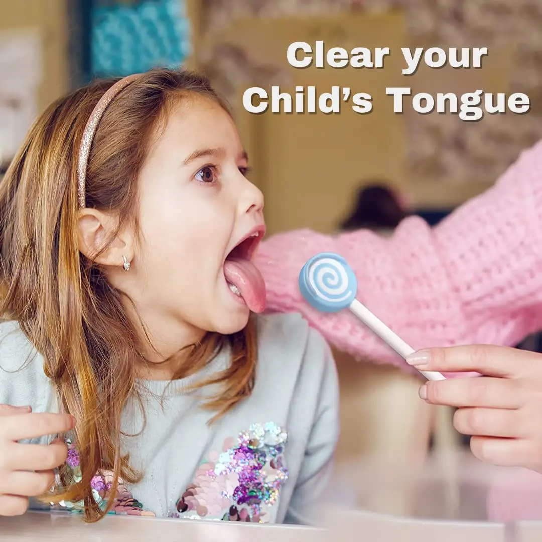Colorful Mighty Raju tongue cleaners in a pack of five, designed to train children with healthy oral habits and completely safe for baby's dental hygiene.