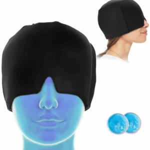 Soothe pounding headaches and migraine pain with this cooling migraine relief hat providing 360-degree head coverage for sinus and stress relief.